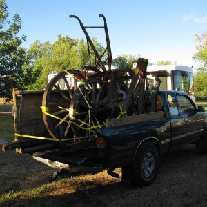 Horse wagon on the Tacoma