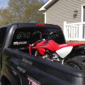 Taking the little guy to the track.
