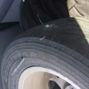 Changed the wife's tire on the side of the interstate in under 10 min.
