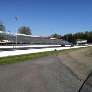 At the track