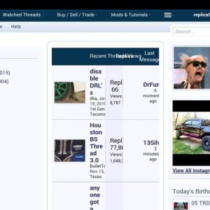 Mobile home page, landscape mode