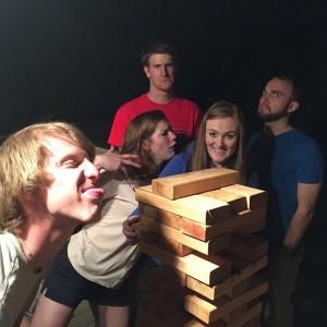 Bbq and drinking jenga