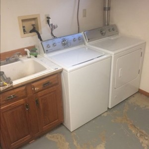 I had to sack up and beast mode my washer and dryer into my basement so I can do laundry. Almost died going down the stairs.