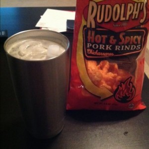 It's on ice now, not too bad with the pork rinds