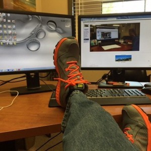 Luckily I wear shoes today...