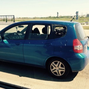 Honda Fit with scabbed in license plate readers :notsure: had them on both sides