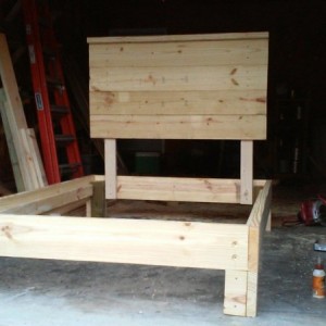First full ive built and no foot board by request. I actually got it stained tonight too but ran out of daylight, and now my power is out so i couldnt