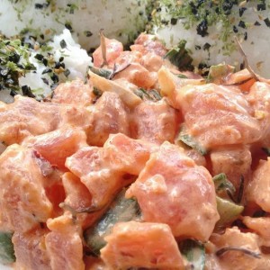 Spicy poke tuna from Jus' Poke