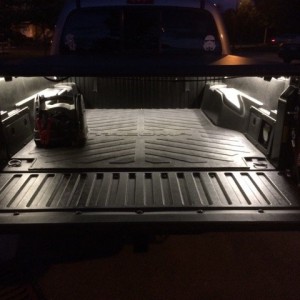 LED bed lights under rails