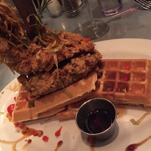Fried chicken and waffles
