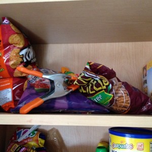 My wife is pretty serious about keeping the pretzels closed.