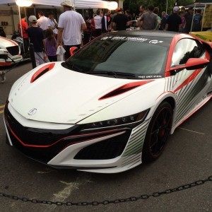 Checking out race cars for the pikes peak hill climb