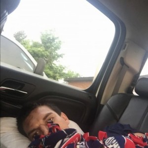 Slept in the back of my truck in bum fuck North Dakota. Halfway there!