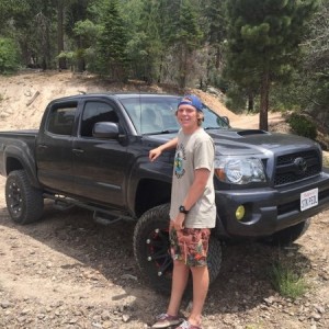 Little wheelin with my son and his Tacoma