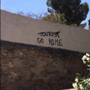 Apparently the locals in Barcelona don't want tourists here any more lol
