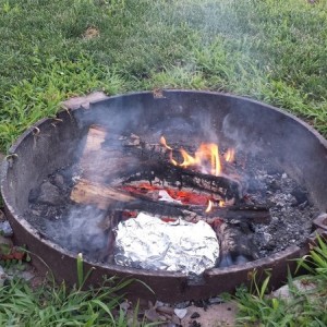 Cooking potatoes at Twin Grove