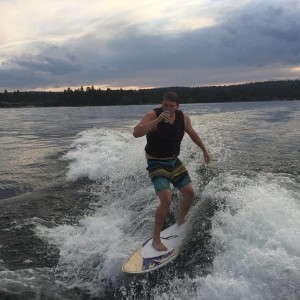 Evening wake surf sesh