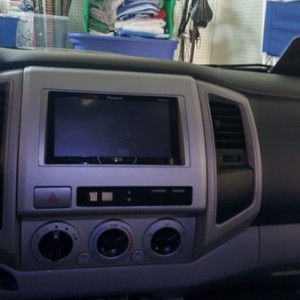 Alas! Pioneer stereo, amp and sub installed.