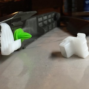 2012 conversion question How does the headlight filler clip into place? With these white clips? What do the green clips attach to?
