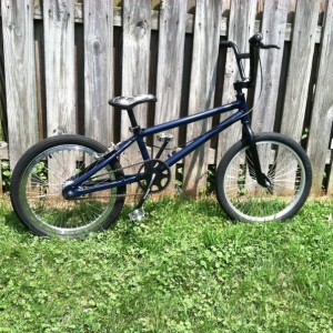 Yard sale budget bike. Painted and fixed up. My son loves his new "big boy bike"! :)