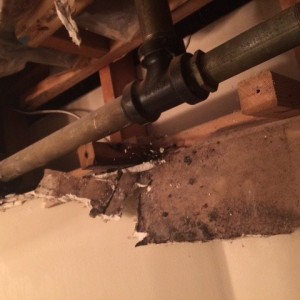 Taking care of some mold.
