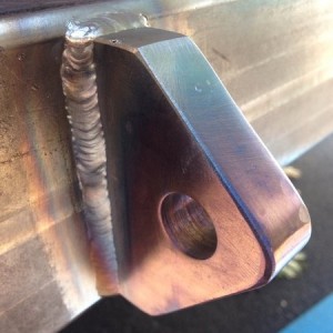 3/4" clevis hanger welded on 4 x 4