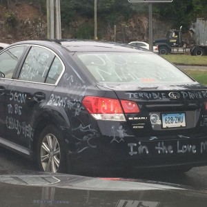 What ever happened to tying some cans off the bumper?