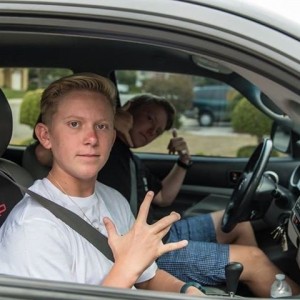 First day of school pics for my Senior and Sophomore.