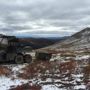 Clouding up and some snow at 4300' to set up camp Sat afternoon.