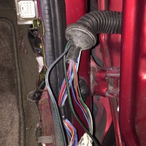 Wires Through Door Jamb