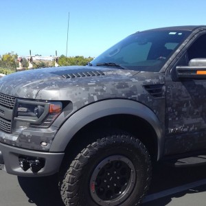 Digital Camo wrapped Raptor. Actually looks pretty cool.