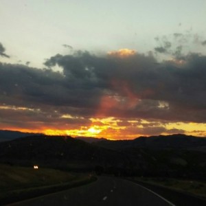 Cool sunset tonight. Wish I could have gotten better pics