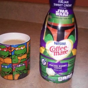 Cuz i didnt want my coffee on the dark side and also turtle power