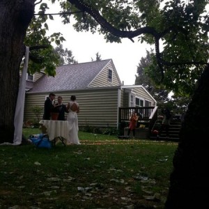 Nothing like an outside wedding in the path of a hurricane. South Jersey.