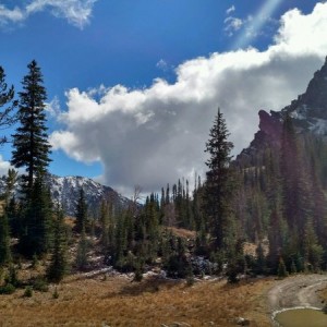 Cloudy skies