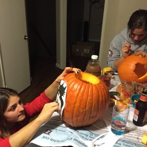 Followed by pumin carving