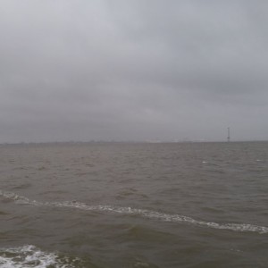Charleston harbor. Heading out into 3-6ft seas.