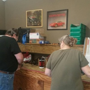 Getting the family to help on the electrical kits!