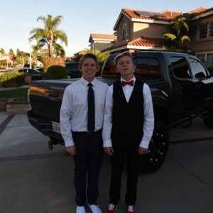 My boys off to homecoming.