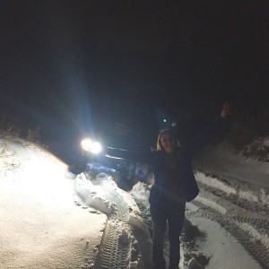 She picked driving up in the mountains and playing in snow as the second half of the date. I think I got pretty lucky!