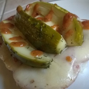 Pickles and hot sauce FTW