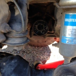 Fixing a leaky axle seal.