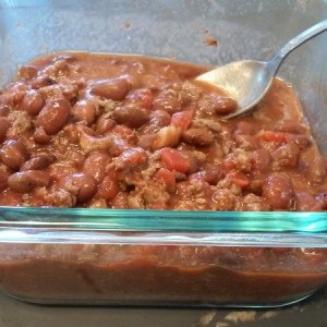 I thought lunch was never gonna get here. Deer chilli