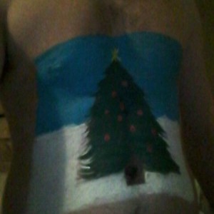 Ugly Christmas sweater... Body paint party