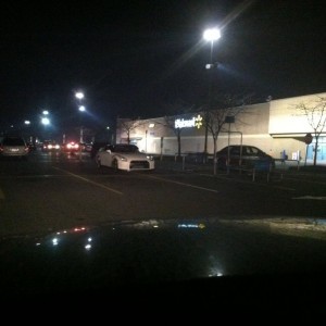 Asshole parking. Gtr at the Walmart no doubt