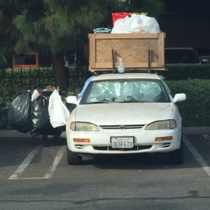 That's one way to live out of your car.