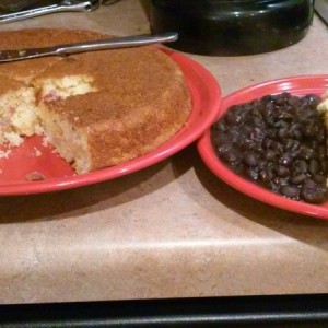 First shot at baked corn bread thru some ham and chedder in for good measure