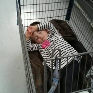 Shes out but like a true ninja and ready to strike at a moment's notice