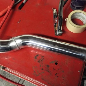 Intercooler piping. Not so pretty but it'll work.