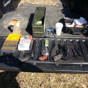 A day for shooting some paper and pennies.
